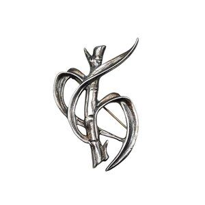 Ming's Hawaiian Hawaii Sugar Cane Brooch Pin Sterling Silver Vintage 22+grams